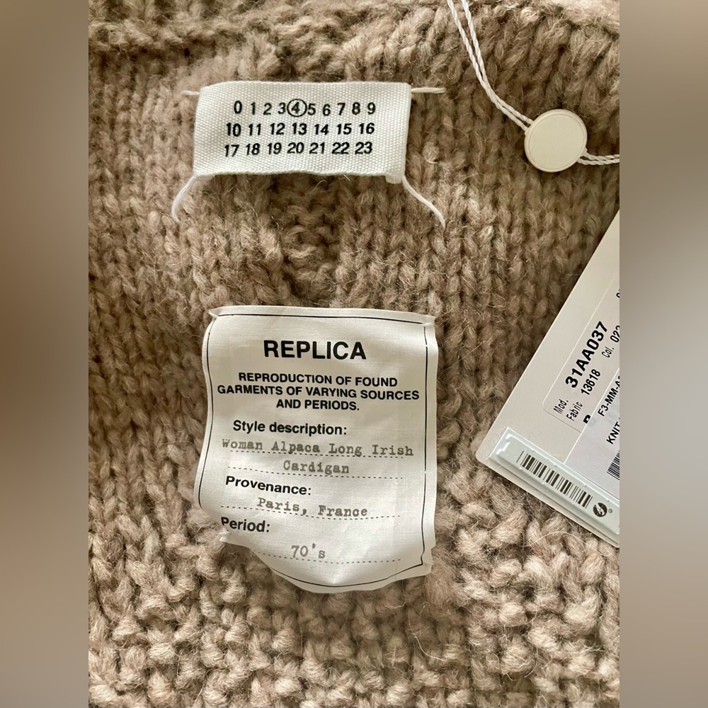 Maison Martin Margiela Replica long alpaca knit cardigan NWT - Picture 10 of 13